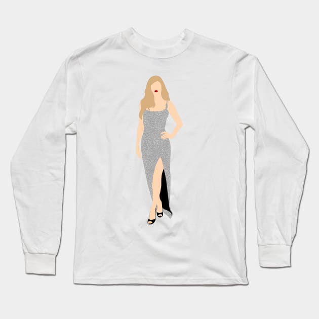 Taylor Renaissance Premiere Silver Dress Long Sleeve T-Shirt by NahNahHeyJudy